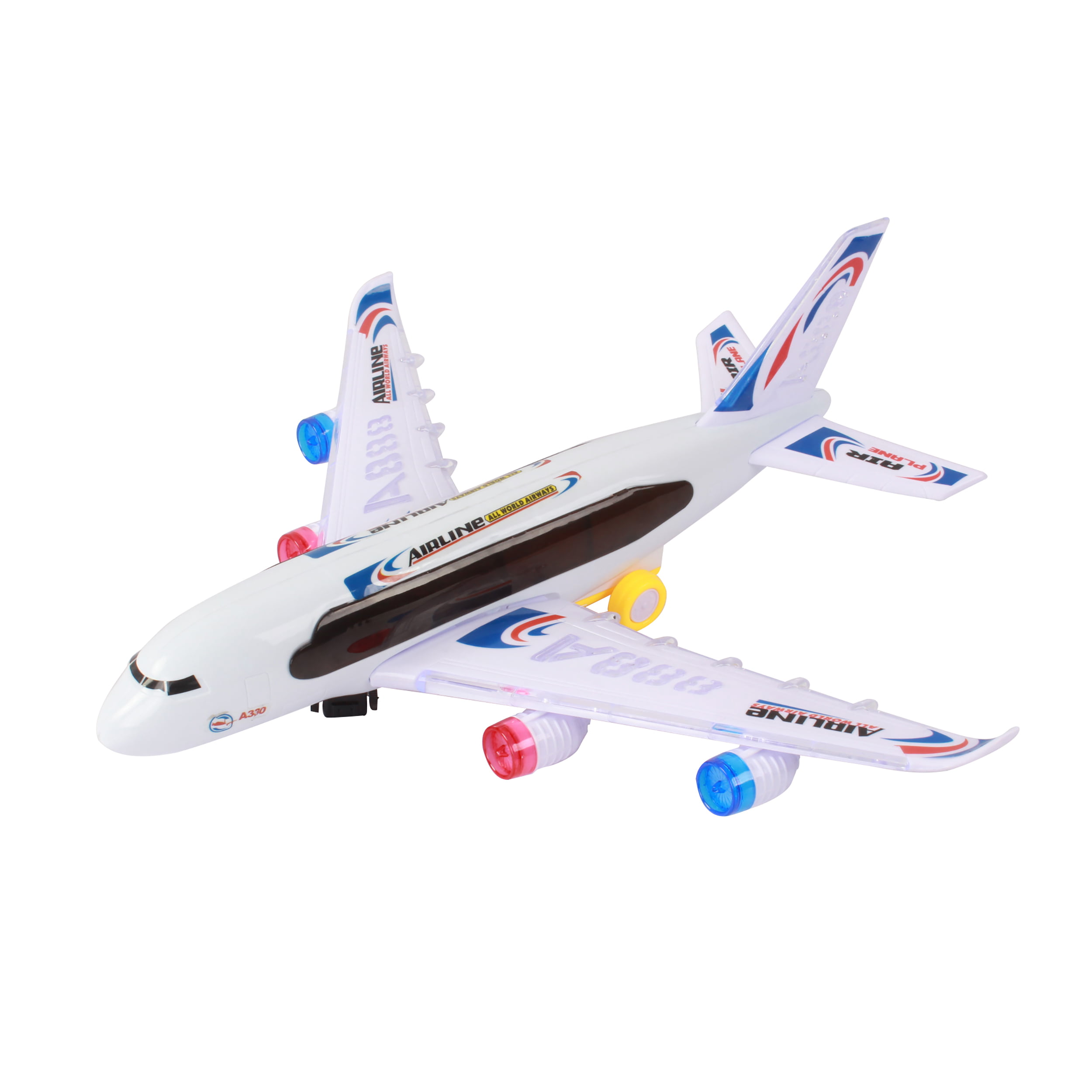 New KIDS Electric TOY WITH LIGHT & MUSIC KIDS AIRPLANE Aircraft BUMP AND GO TOYS 