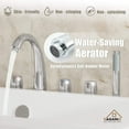 thumbnail image 4 of CASAINC 3 Handle Roman Bathroom Tub Faucet with Handheld Sprayer, Chrome Plated, 4 of 7