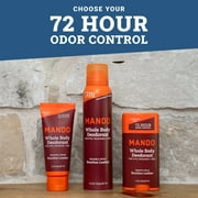 Mando Deodorant Stick for Men, Smooth Solid, Aluminum Free, Bourbon Leather Scent, 2.6 oz
