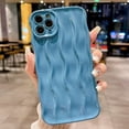 thumbnail image 5 of Water Ripple Pattern Case for iPhone 11 Pro Max Soft TPU Shockproof Camera Protective Back Cover for Women Girl Curly Wave Frame Phone Case for iPhone 11 Pro Max 6.5 Inch Blue, 5 of 12