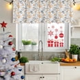 thumbnail image 5 of Orange Gray Coral Curtain Valances for Windows, Kitchen Valance Window Treatments Panel 2 Pack, Summer Beach Coastal Ocean Fish Rod Pocket Short Curtains for Bathroom Bedroom 60 x 18 Inch, 5 of 8