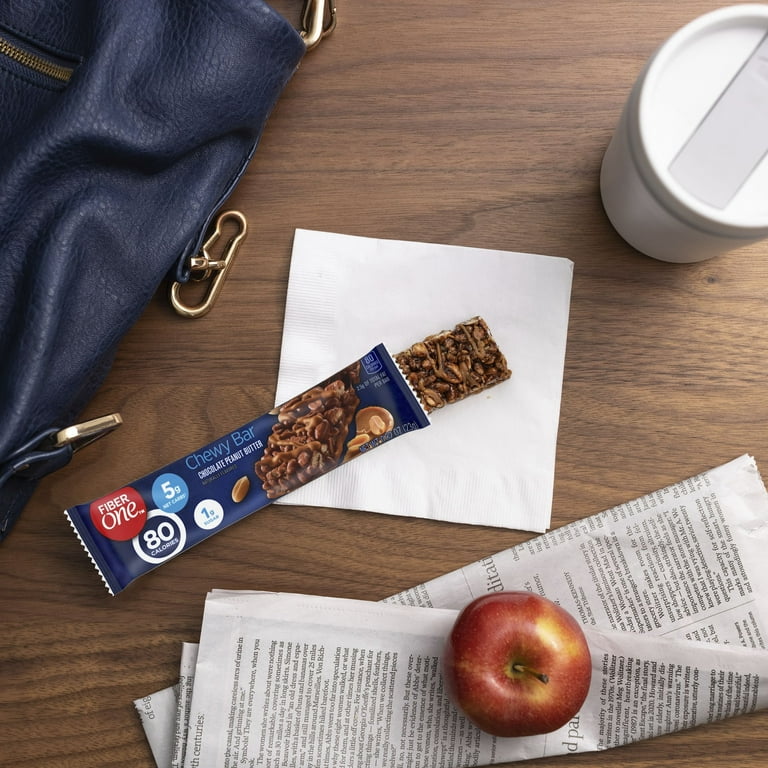 Fiber One 90 Calorie Chocolate Peanut Butter Bars, 10 Count