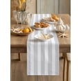 thumbnail image 3 of Grey Striped Table Runner 70 Inches Long,Modern Minimalist Horizontal Stripes Cotton Linen Table Runners Dresser Scarves,Decorative Fabric Tabletop Scarf Furniture Cover for Home Dinner Party 13"x70", 3 of 9