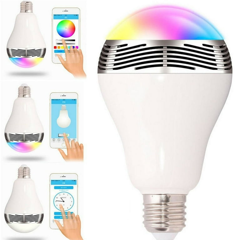 LED Bluetooth Smart LED Light Bulb Speaker Dimmable Color