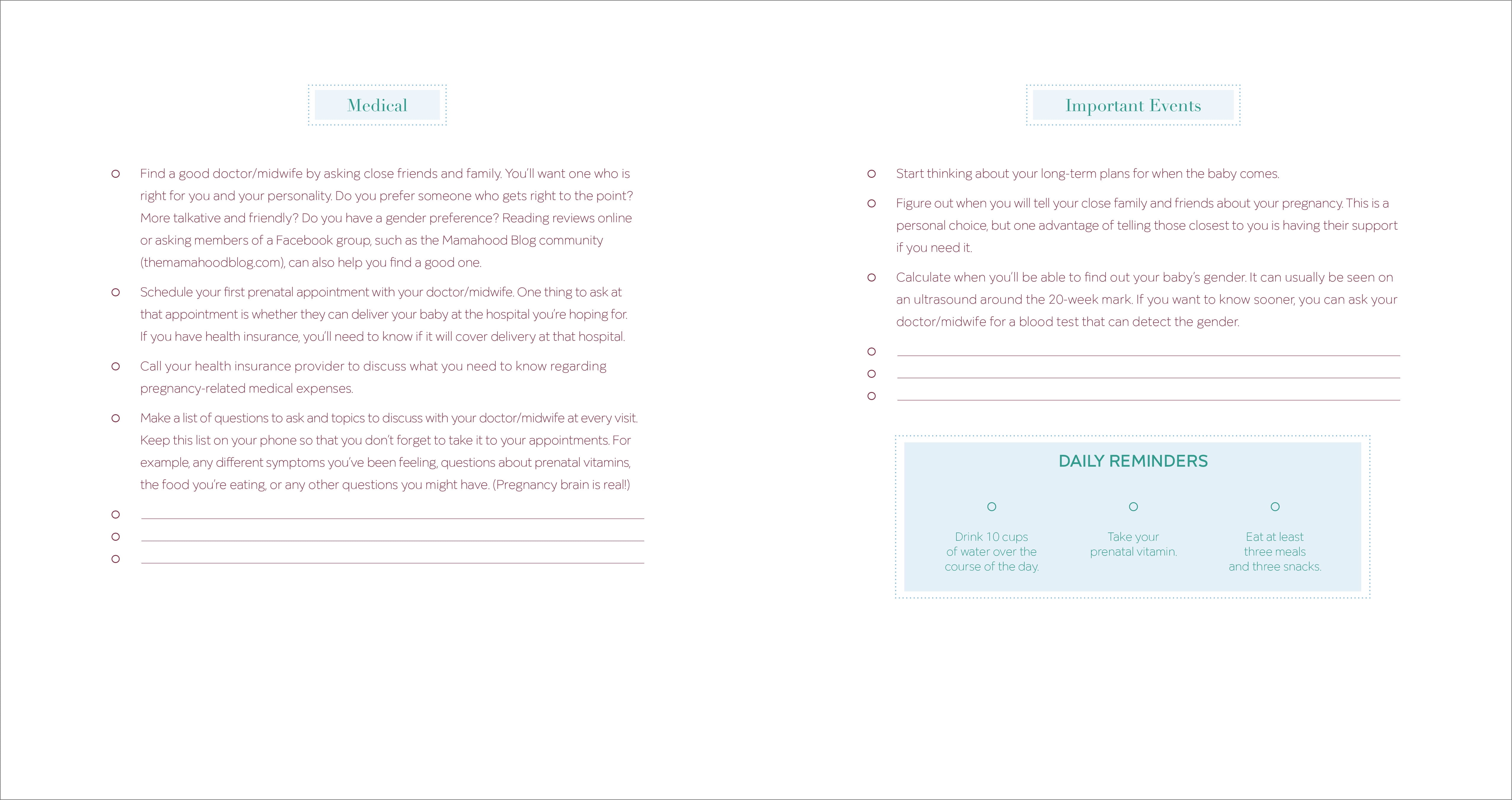 The First-Time Mom's Pregnancy Journal: Monthly Checklists, Activities, & Journal Prompts (Spiral Bound)