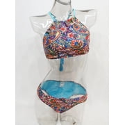 Mossimo Paisley High Neck 2-Piece Bikini Top & Bottom Women's Large