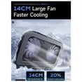 thumbnail image 4 of Enfriador para Portátil V21 de 14 cm con Dos Ventiladores, de 14 A 17,3 Pulgadas, con Iluminación Ajustable y Plegable, con Ventilador y Luz LED., 4 of 5