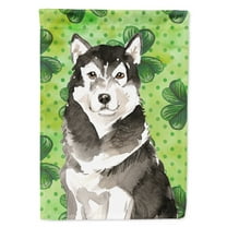 Carolines Treasures CK1798GF Shamrocks Alaskan Malamute Flag Garden Size  Small multicolor