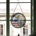thumbnail image 3 of Customized Patriotic Eagle Hanging Stained Glass for Windows , Patriotic Eagle Hand-Painted Sun Catcher, Patriotic Eagle Garden Hangings Christmas, for Home Décor yX1BvK, 3 of 5