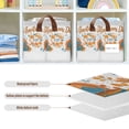 thumbnail image 4 of Yayeee Foldable Storage Basket for Shelves with Handles Set of 2 Waterproof Cloth Bins, Big Pumpkins, 4 of 7