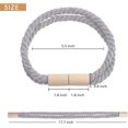 thumbnail image 2 of 4 Pack Strong Magnetic Curtain Tiebacks Boho Decoration Drape Tie Backs Natural Cotton Handmade Double Rope Curtain Holdbacks for Thin or Thick Home & Office Window Drapery (Light Grey), 2 of 5