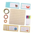 thumbnail image 3 of Milaget Wood Geoboard Set Block Toy Geometry Board W/ 4 Marker Pens Array Block Geoboard, 3 of 9