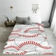 thumbnail image 5 of Balery Baseballs Manta de Felpa Suave y Acogedora – Cobija de Franela Aterciopelada para Cama, Lavable y Cálida para Sofá, Mascotas, Transpirable-80"x60", 5 of 7