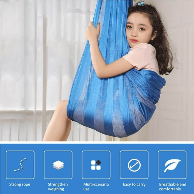 VONKY Kids Mesh Swing Hammock Parcel Steady Seat Swing Cuddle Hammock for Children