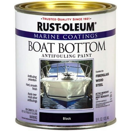 Available 207012 Marine Flat Boat Bottom Antifouling Paint, 1-Quart, Black, (Pack of 1), 32 Fl Oz