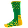 thumbnail image 1 of Brybelly SSOC-016L Basketball Compression Socks, Green & Yellow - Large, 1 of 6