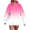 thumbnail image 6 of larppty Hoodies for Women Oversized Sweatshirt Loose Fit Hoodie Drawstring Fall Pullover with Pocket 2025 Fashion Clothes (Hot Pink, 5XL), 6 of 6