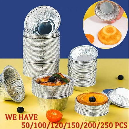 

5 Round Tart Pie Foil Pans Disposable Pans Aluminum Foil Tart & Pie Tins Pans for Baking Cooking Storage or Reheating