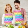 thumbnail image 3 of Pioneer Flower Floral Print Pattern Apron for Women and Men, Cotton Linen Waterproof with Pockets, Adjustable, 33x27 Inch for Kitchen, Gardening, BBQ, Salon, 3 of 6