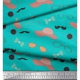 thumbnail image 3 of Soimoi Green Silk Fabric Bow,Specs & Hat Fashion Printed Craft Fabric by the Yard 42 Inch Wide, 3 of 3