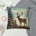thumbnail image 2 of JEUXUS Bear Deer Pillow Cover, Vintage Background Wildlife Elk Moose Tree Pillowcase Soft Holiday Decorative Pillow cases Double Sided Cushion Covers for Sofa Bedroom Bed Decor, 2 of 5