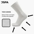 thumbnail image 3 of JSPA Women Comfortable Combed Cotton Loose Fit Top Socks for Diabetic 4 Pack, Medium, White, 3 of 5