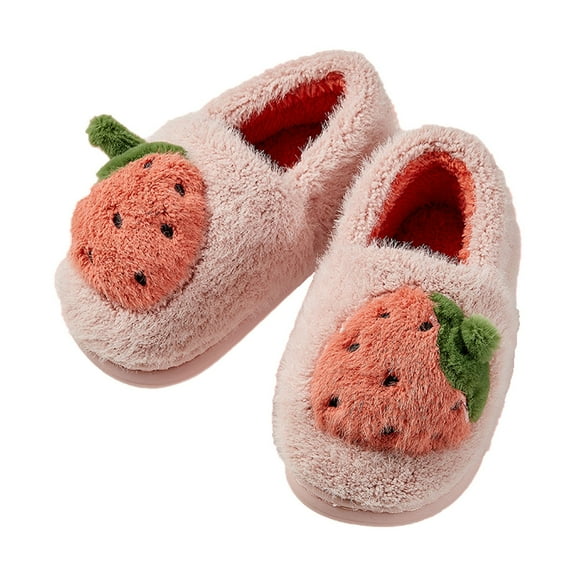XXWXYD Bedroom Slippers For Kids Cotton Slippers Girls Boys Slippers Memory Foam Comfy House Slippers Winter Warm Indoor Shoes(6-7 Years,Male)