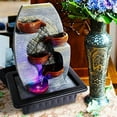 thumbnail image 6 of SereneLife 4Tier Desktop Electric Water Fountain Decor W/ LED Tabletop Zen Meditation Waterfall Kit, 6 of 6