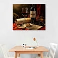 thumbnail image 2 of PIKWEEK  Red Wine Glasses Canvas Wall Art For Kitchen Dining Room Decor, Rustic Vineyard Paintings &amp; Fruit Grape Artwork Pictures Prints for Bar Living Room Decoration, 2 of 4