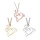 thumbnail image 1 of 3pcs Alloy Necklace Jewelry Heart Note Clothing Pendant Sweater Necklace Jewelry, 1 of 4