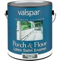 Valspar 1534 Porch and Floor Latex Satin Enamel, 1-Gallon, Dark Gray