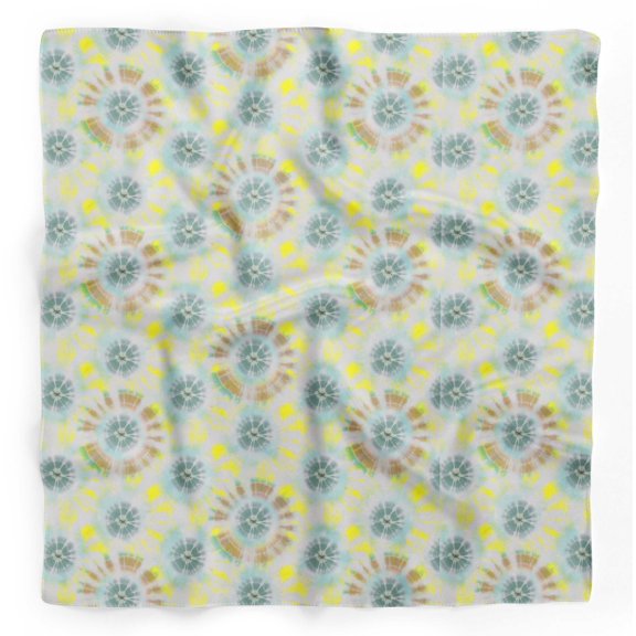 Bimba Green Bandhani Tie-Dye Pure Silk Printed Scarf Dupatta Head Neck Wrap Bandanas For Women 40 x 40 Inches