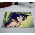 thumbnail image 2 of PKQWTM Tiny Chihuahua Bunny Animal Toy Blanket Kitchen Dining Table Mats Placemats Size 12x18 Inches, Set of 2 Pieces, 2 of 2
