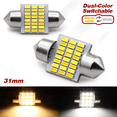 thumbnail image 2 of 2x White LED Interior Map Dome Trunk Lights 31mm DE3175 DE3022 Festoon Bulbs, 2 of 6