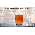 thumbnail image 4 of 10 ARC Clear Glass Pint Cups Set, 16 oz. - Mixing, USA Made - Blue, 4 of 5