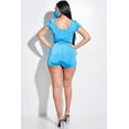 thumbnail image 4 of Solid Short Sleeve Scoop Neck Romper And Face Mask 2 Piece Set L, 4 of 4