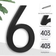 thumbnail image 3 of Números para casa BUTUNITA de 7" en aleación de zinc, negro, modernos, 3 of 6