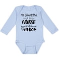 thumbnail image 3 of Inktastic My Grandma is a Nurse and a Hero Boys or Girls Long Sleeve Baby Bodysuit, 3 of 5