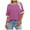 M898 Hot Pink, variant on Tfken Women Tshirts For Summer Crew Neck Half Sleeve Stripe Tops Trendy Daily Wear Female Soft Shirts Black