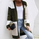 thumbnail image 4 of Cárdigan para mujer Cárdigan con frente abierto Suéteres Moda Color a juego Mangas largas Punto Suelto Tops Blusa Suéter Odeerbi  ODB-5, 4 of 5