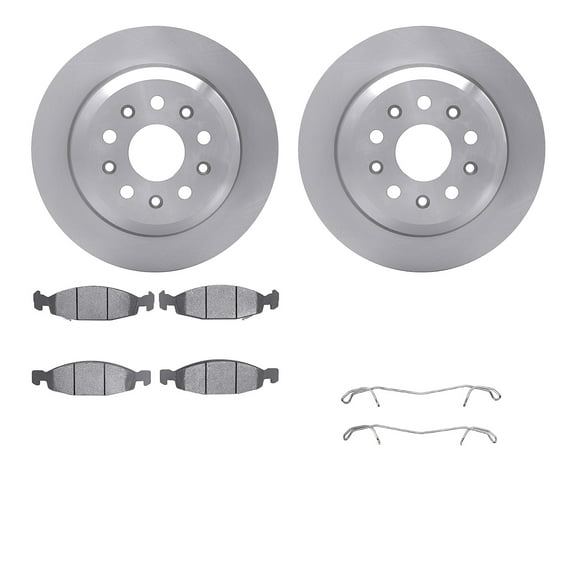 Dynamic Friction Company Front Brake Rotors with 5000 Advanced Brake Pads includes Hardware 6512-42177