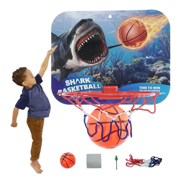 Mini Tablero De Basquetbol Con Canasta Y Pelota Set Basket azul marino chico