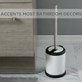 thumbnail image 4 of Bath Bliss Self Closing Lid Toilet Brush and Holder in White, 4 of 8
