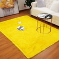 thumbnail image 7 of Lochas Fluffy Area Rugs Shaggy Soft Modern Indoor Rug Fuzzy Plush Carpet for Bedroom Living Room Home Decor,4'x5.3',Yellow, 7 of 7