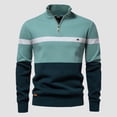 thumbnail image 2 of Ccpelsie Chandail à Col Roulé Décontracté pour Homme, Léger, Chaud, Élastique, pour Hommes, Automne Hiver, Tenue Mode (Vert, P), 2 of 9