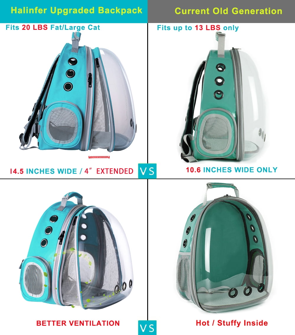 Large cat backpack top