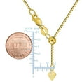 thumbnail image 3 of 14K Yellow Gold Adjustable Box Chain Necklaces 0.7MM - 1.1MM, Gold Necklaces for Women, Extends Up to 22" & 30", Bolo Slider Necklace, 100% Real 14K Gold, Next Level Jewelry, 3 of 4