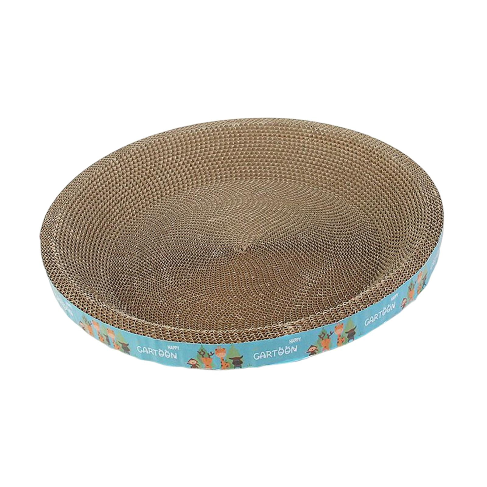 Cat Scratch Pad,Cat Scratch Pad Sleeping Bed Scratcher Bowl Nest,Cat Scratcher Cardboard Lounge Bed House Mat,Cat Scratching Board Prevents Furniture Damage,Soft Comfortable round giraffe 43cm