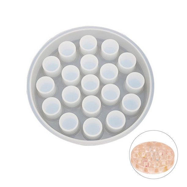 Ruibeauty Candlestick Mold, Lipstick Container Resin Mold, Round Mold