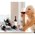thumbnail image 2 of Freestanding metal wine rack for 9 bottles - Honeycomb, 2 of 6